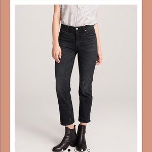 A&F NWT High Rise Ankle Straight Jeans 24S